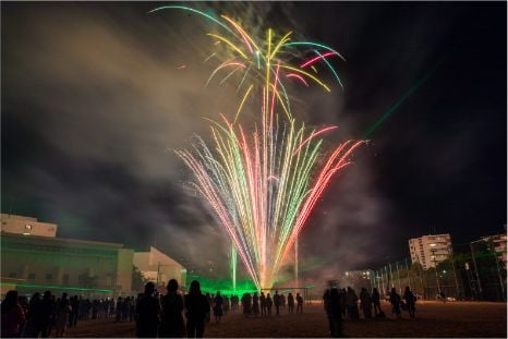 打上花火の様子